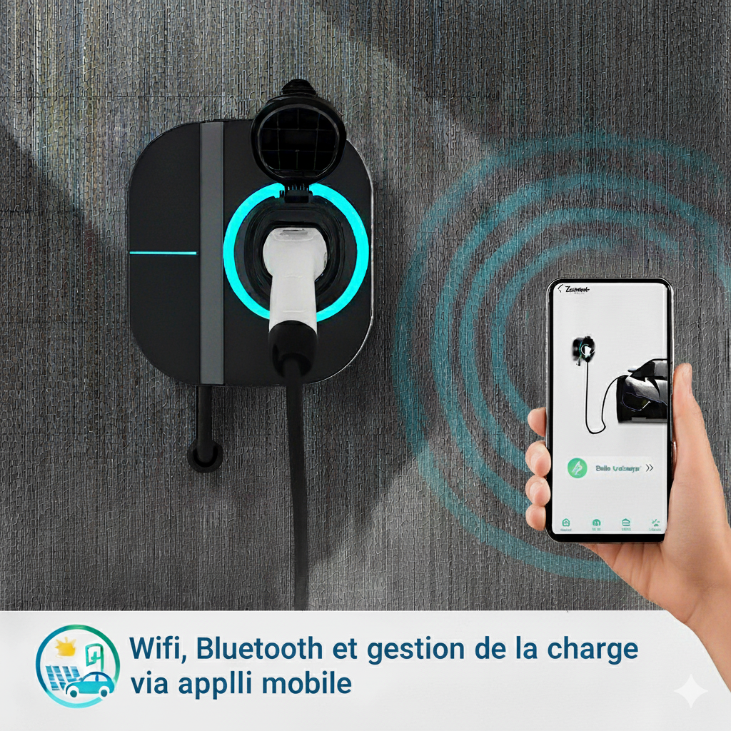 Borne de recharge connectée 7,4kW - 22kW